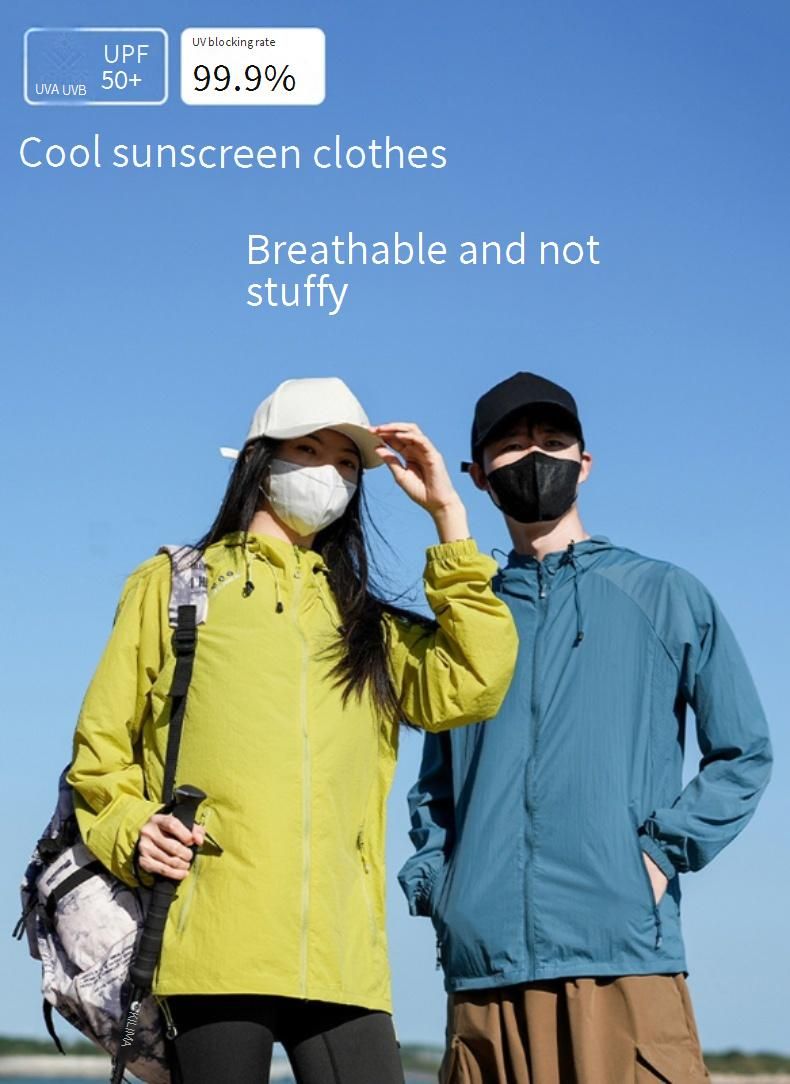 Sweat à capuche unisexe léger avec protection solaire UPF 50+ et protection UV (tailles S à 3XL) – Coupe-vent à séchage rapide pour la randonnée et la pêche_voghion.com