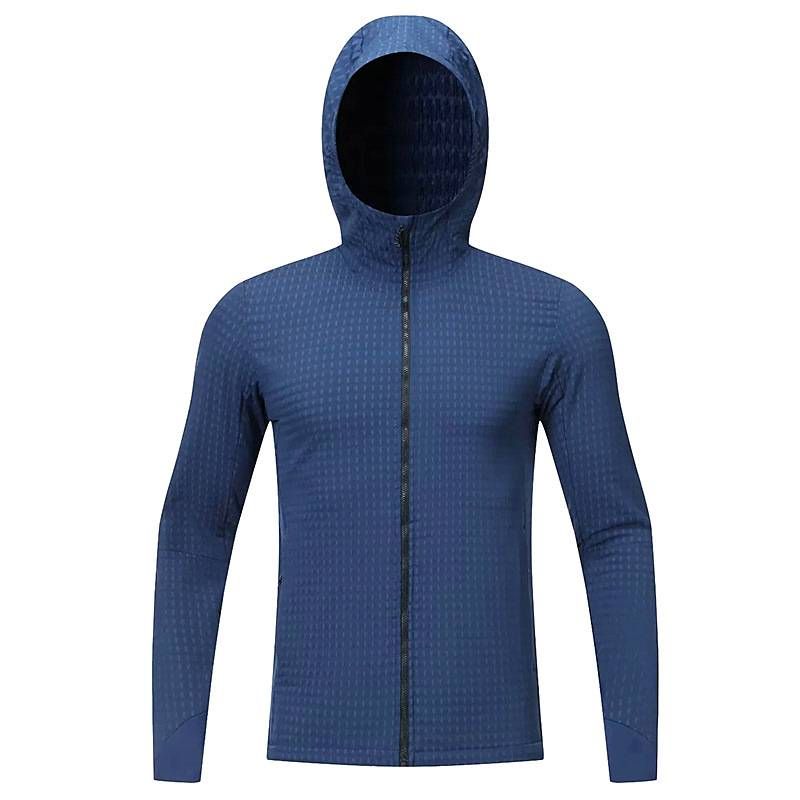 KOOSSOASIS Herren-Sportjacke, elastische, schnelltrocknende Oberbekleidung für Frühling und Sommer, Outdoor-Lauf-Fitness-Trainingsoberteil, Kapuzen-Sweatshirt-Cardigan._voghion.com