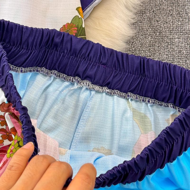 Damenbekleidung Leichter, reifer Stil, hochwertiges bedrucktes Hemd, zweiteiliger Anzug für Frauen, schlankes Temperament, hohe Taille, Hose mit weitem Bein, modischer Anzug_voghion.com