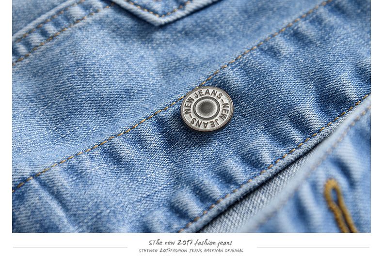 Hübsche Jeansjacke für Herren im koreanischen Stil – trendiger Slim Fit-Freizeitmantel mit heller Waschung – jugendliche Streetwear für alle Jahreszeiten_voghion.com
