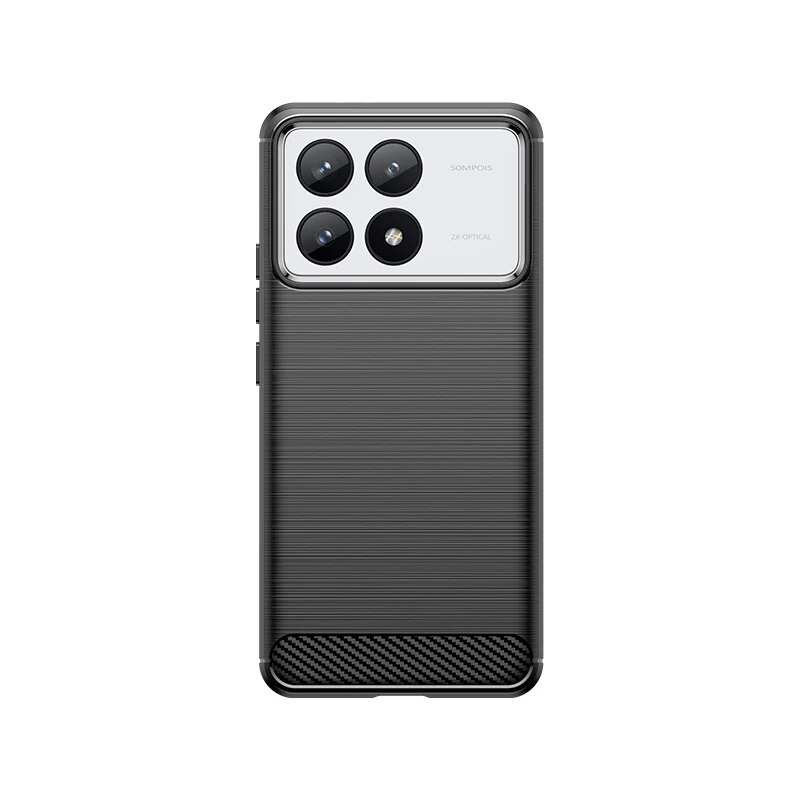 Funda protectora suave de TPU con fibra de carbono y caucho de silicona para Xiaomi Redmi K70 Pro K70E_voghion.com