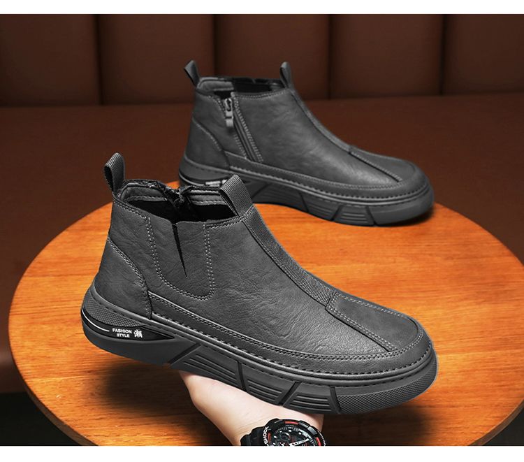 Mens Men Boot Booties Man Casual Sneakers Taco Ankle Boots Men's Safety Shoe Shoes High Quality_voghion.com