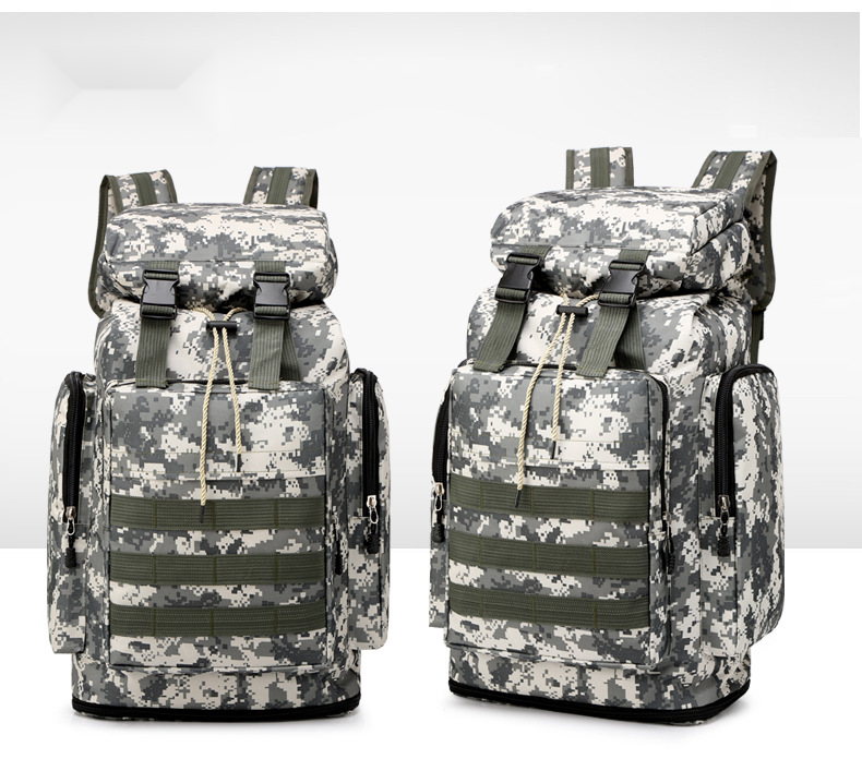 New 60L+10 shrink enlarged outdoor lage bag with large capacity mountaineering bag, travel bp, camouflage_voghion.com