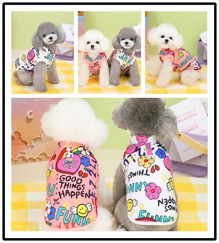 Pet clothes wholesale dog clothing Korean style pet clothing autumn and winter Teddy cat supplies 23 colorful cotton vest_voghion.com