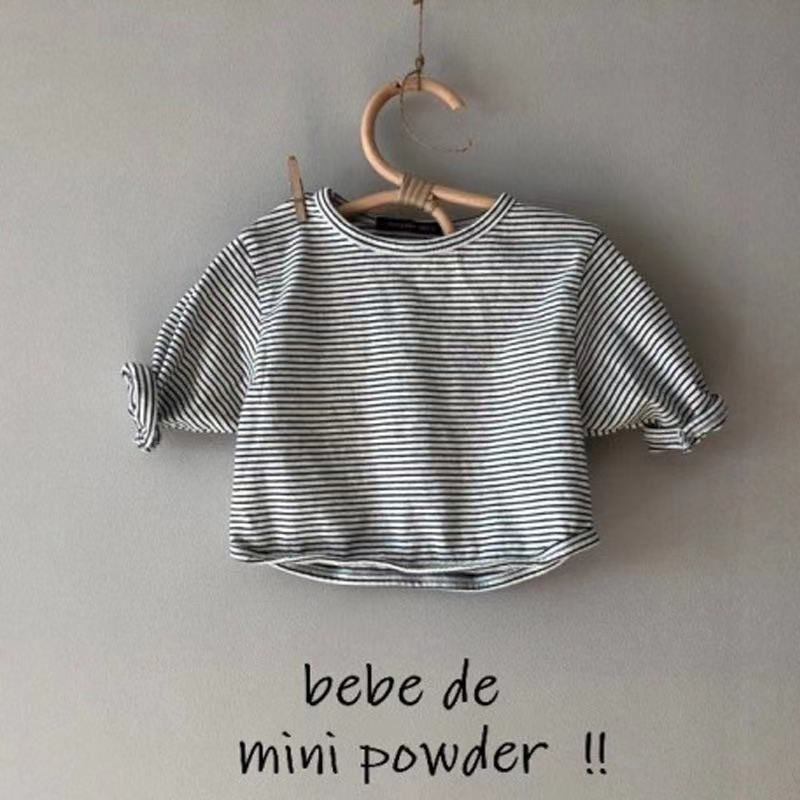 Maglietta corta a righe estive per bambini Instagram per uomo e donna, comoda e casual, maglietta a maniche corte, coreana_voghion.com