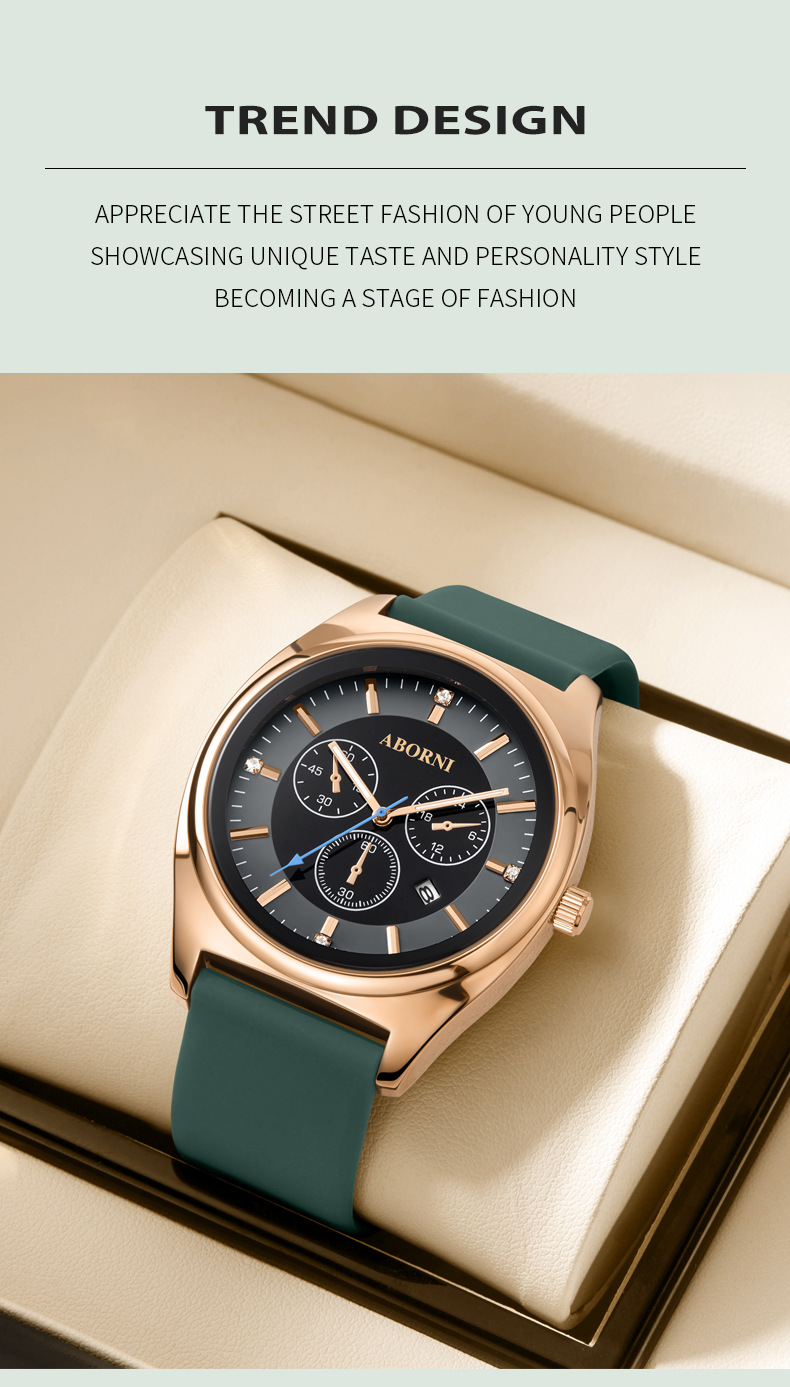 Women's Fashion Silicone Strap Quartz Watch With Calendar, Water Resistant, Barrel-Shaped Dial Silicone Belt Calendar Quartz Watch Female_voghion.com