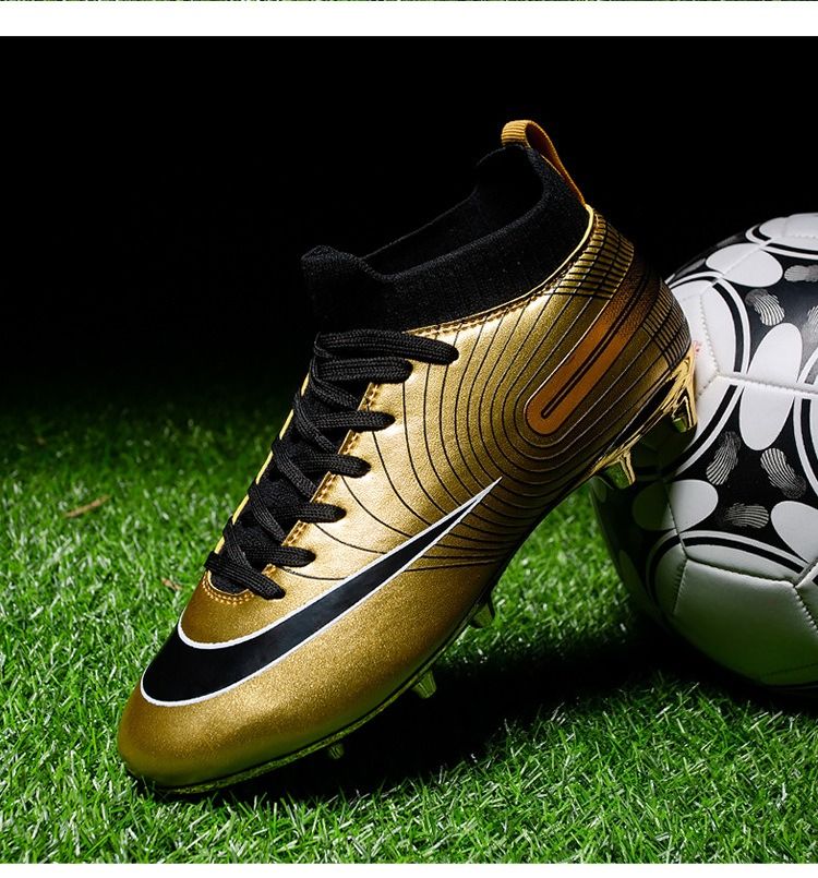 Large Size New Men's Breathable High-top Long And Short Nails Football Shoes Grass Training Shoes Football Shoes_voghion.com