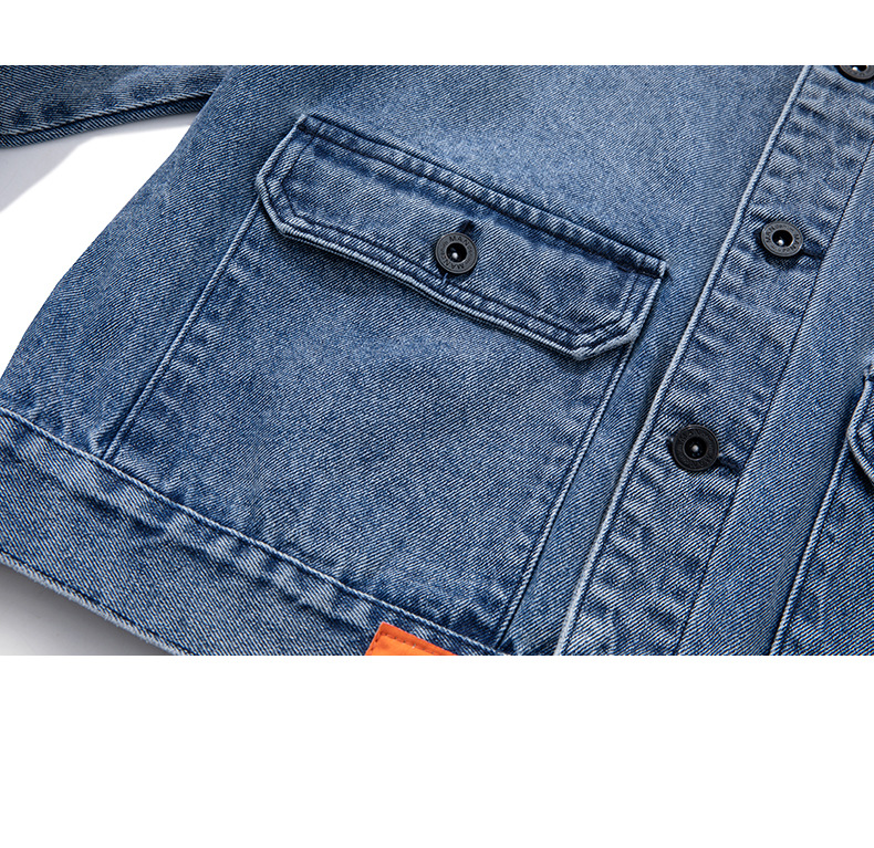 Lässige, dreidimensionale, aufgesetzte Tasche für den Winter, einreihige, jugendliche, gewöhnliche, graue, lockere Jacke aus Baumwolle für den Winter_voghion.com