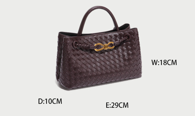 Fashionable horizontal hand-woven bag for women, casual large-capacity shoulder crossbody bag, commuter high-end handbag_voghion.com