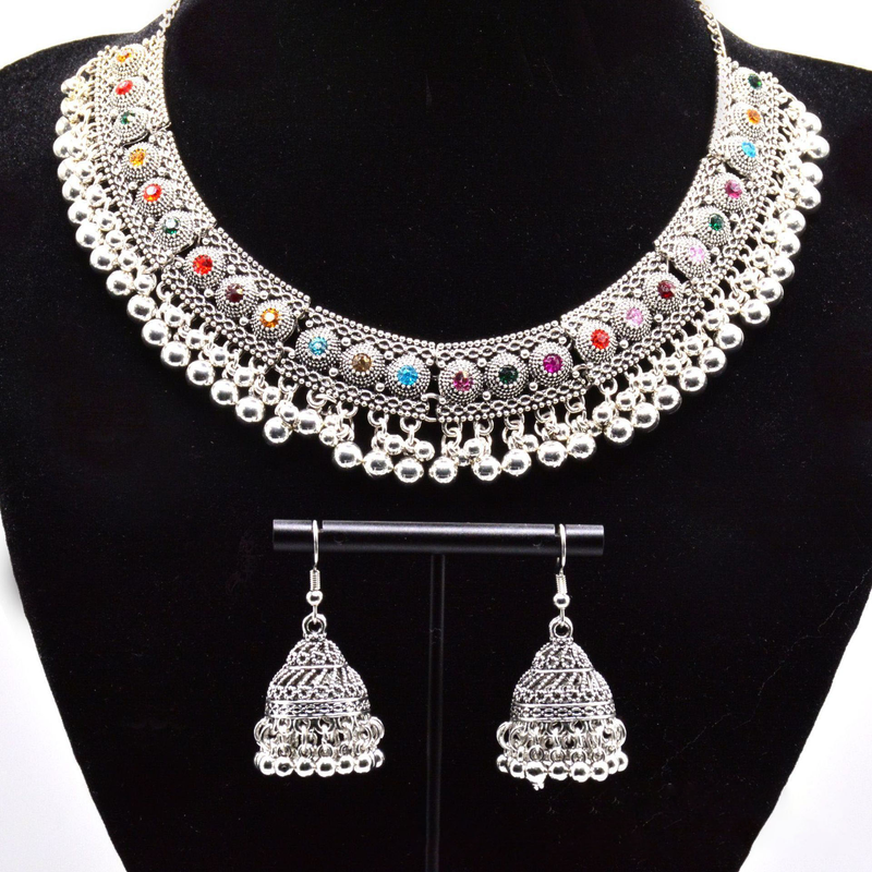 Boucles d'oreilles à pampilles en forme de goutte d'eau en forme de cloche Collier de soirée de haute qualité Collier géométrique_voghion.com