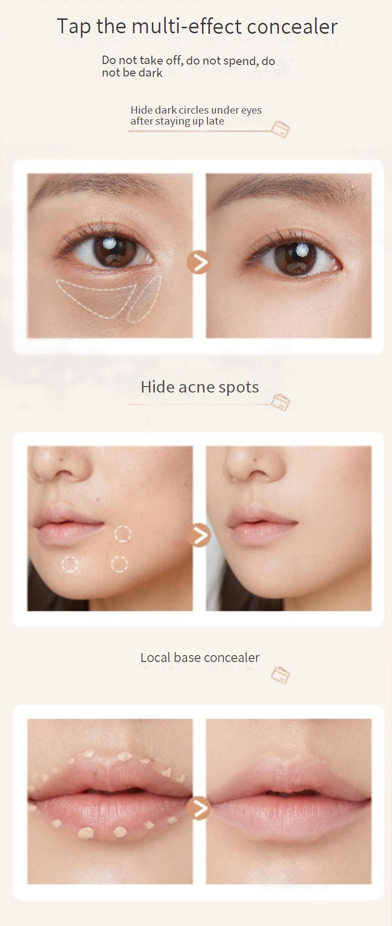 Concealer Cosmetics Dioni Concealer Flüssige Foundation Langanhaltender Concealer Flüssiger, langlebiger, wasserfester Concealer_voghion.com
