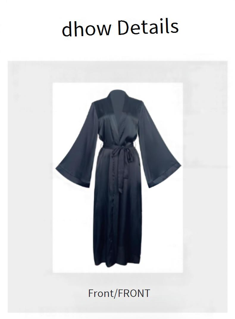 TieFront RYYD Satin Robe - Adjustable|Nightgown & Homewear_voghion.com