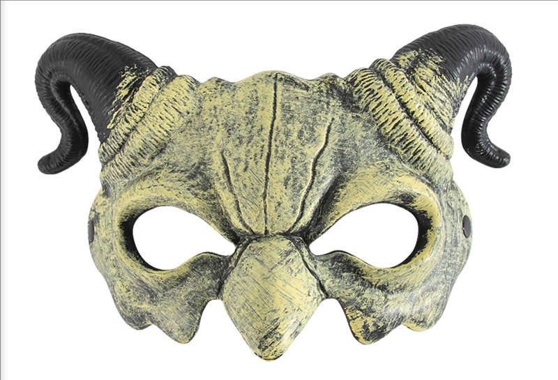 Rüsten Sie die RP-Teufelsmaske für die Halloween-Karnevalsparty mit einer Teufelsmaske mit halbem Gesicht für Cosplay-Maskenbälle auf_voghion.com