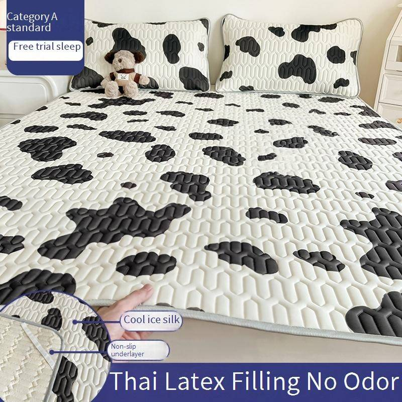 Natural Latex Cooling Bed Sheet Set - Breathable, Washable, Soft & Comfortable For Summer - Single/Double Size With Pillowcases_voghion.com