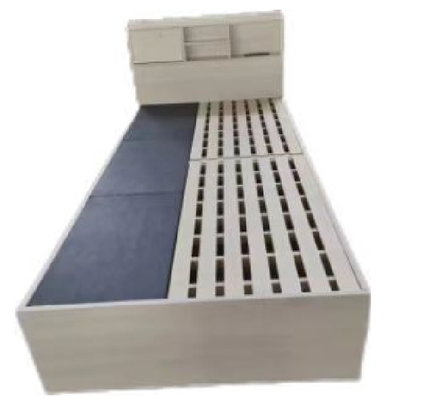 Aanpasbaar bed van massief hout, versterkt frame met extra grote opberglades_voghion.com