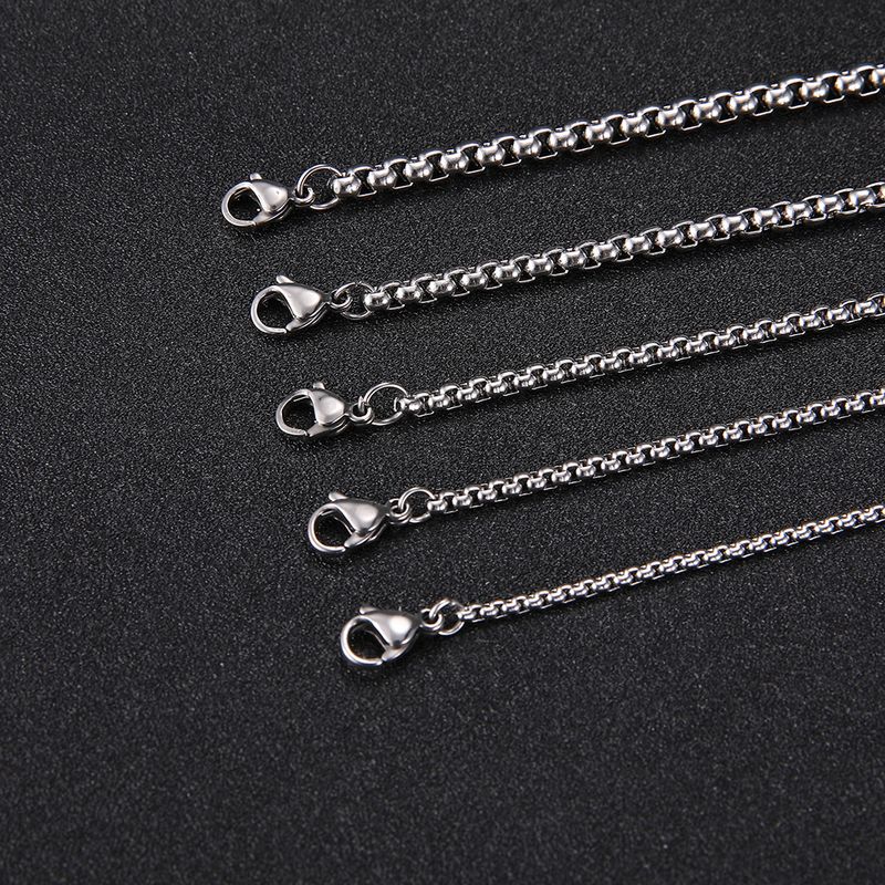 2025 New Arrivals Skyrim Basic Punk Stainless Steel Necklace Men Women 60cm Long Rope Figaro Cuban Chain for Pendant Jewelry Wholesale New_voghion.com