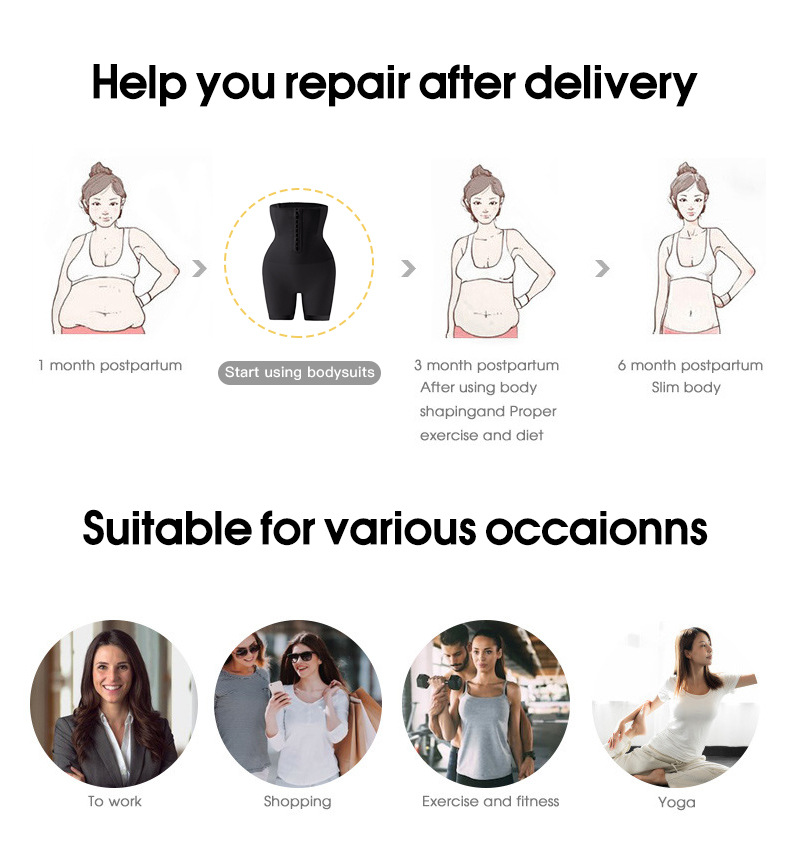 Women's abdominal pull-in pants High waist corset Shapewear breasted adjustment seamless flat Angle hip-lifting waist corset pants_voghion.com