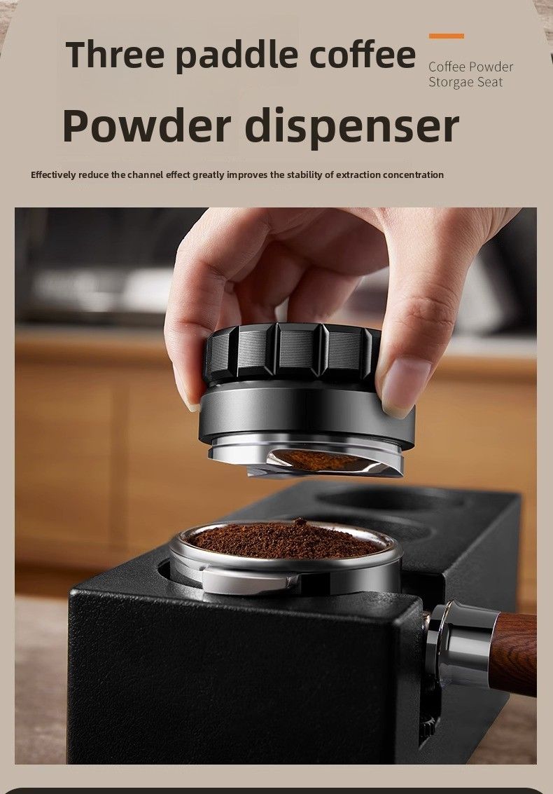 Macchina per caffè in polvere in acciaio inossidabile, pressa per polvere a tre polpa, pressa per polvere quantitativa di riempimento, set di stoccaggio integrato per martello_voghion.com