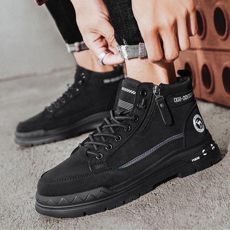 High-Top-Schuhe für Herren, Herbst 2025, neue rutschfeste Martin-Stiefel mit dicker Sohle für Herren, verschleißfeste Arbeitsstiefel für den Außenbereich_voghion.com