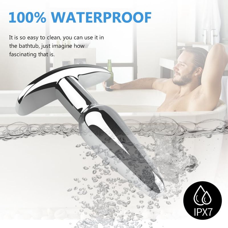 Birdsexy T-förmiger Butt Plug Vibrator aus Metall mit Fernbedienung, 10 vibrierende Analplugs, Prostata-Massagegerät, Analspielzeug für Frauen und Männer_voghion.com
