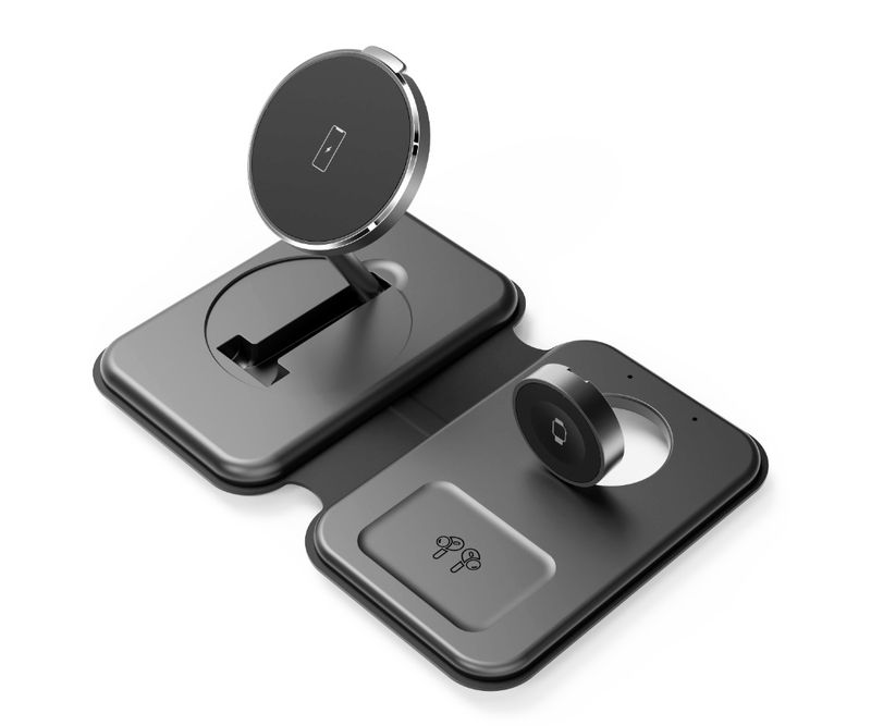 Multi-function 3-in-1 Wireless Charger Magnetic Wireless Charger 3-in-1 Magnetic Wireless Charger_voghion.com