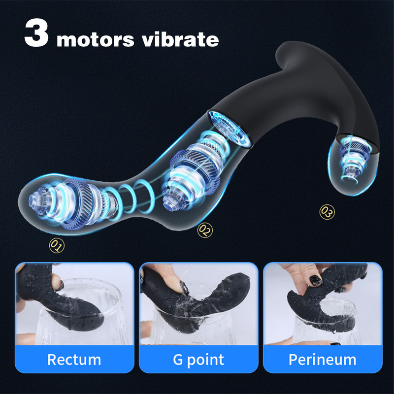 Massaggio alla prostata Vibratore anale a distanza maschile 10 velocità Anello di eiaculazione ritardata Testicolo Stimola la spina dell'ano Ma_voghion.com