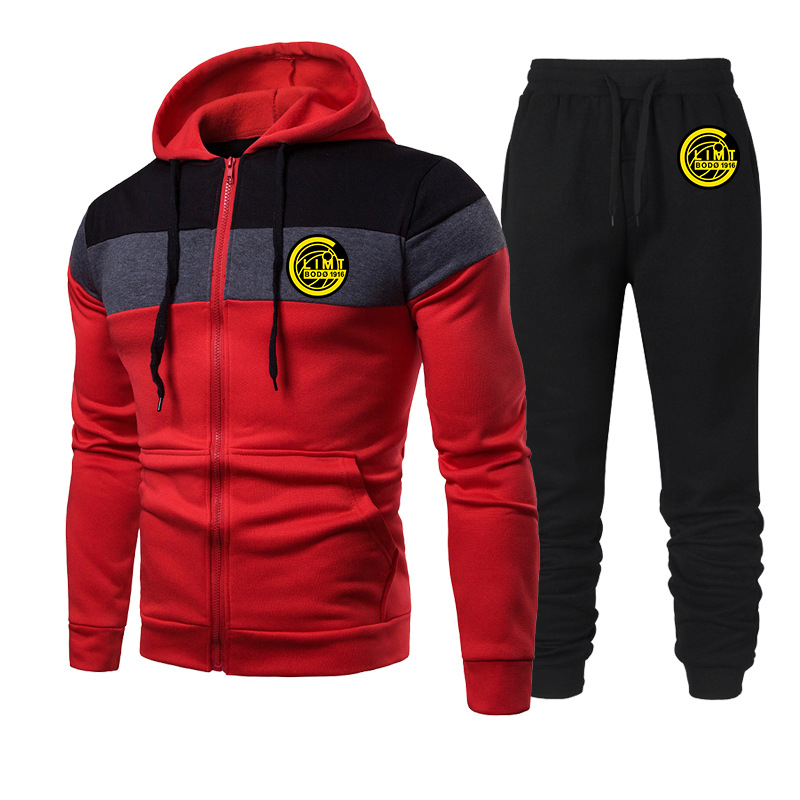 Männer Moud Dräi-Stéck Hoodie Fitness Fitness Kleeder Lafanzug Jogging Männer Sportanzug_voghion.com