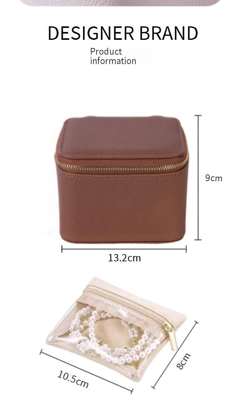 Schmuck-Organizer-Box, tragbares Reise-Schmucketui für Ohrringe, Ringe, Halsketten, kompakte Aufbewahrung mit mehreren Fächern, Halter für Modeaccessoires_voghion.com