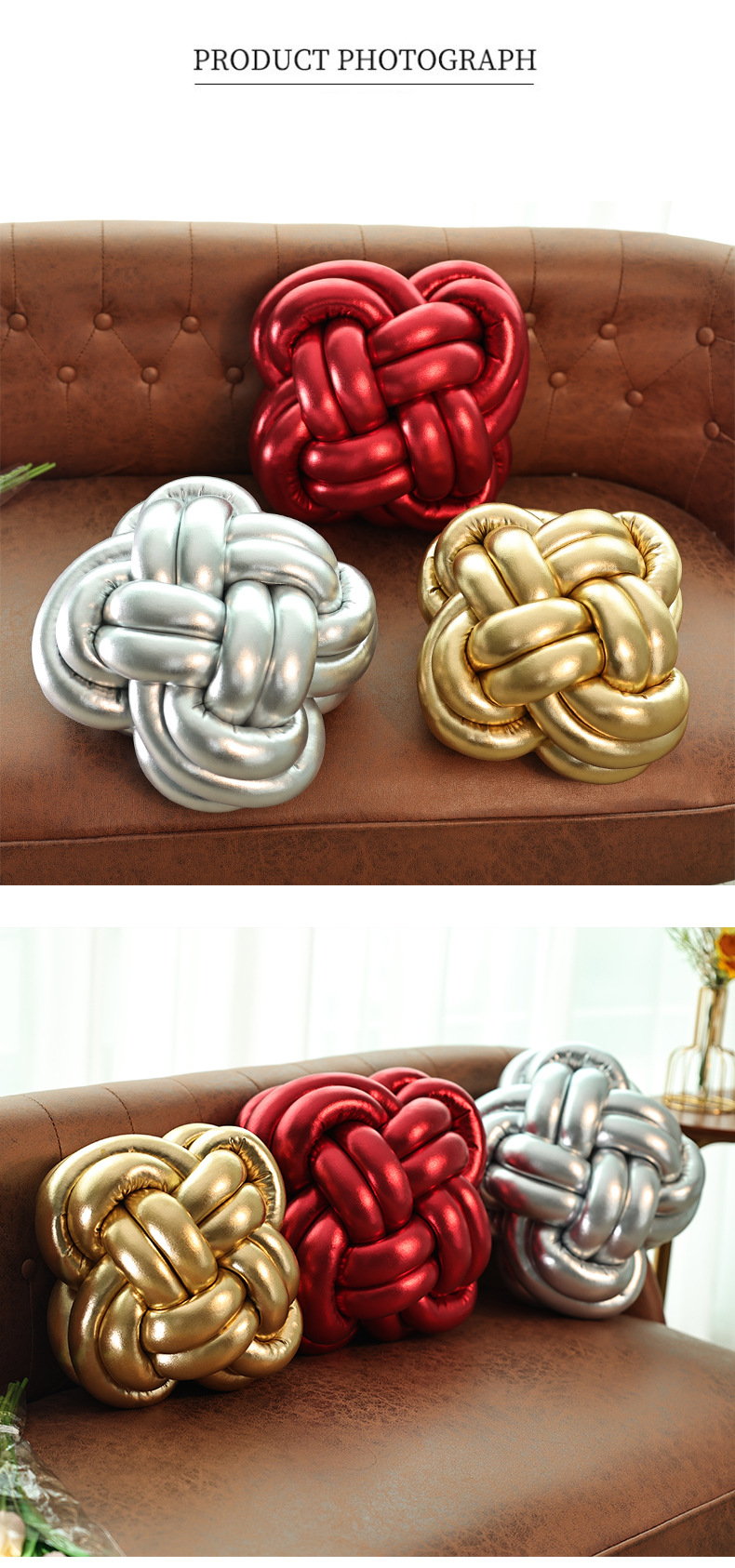 Luxury Metallic Woven Throw Pillow - Decorative Cushion For Sofa, Bed & Bay Window_voghion.com