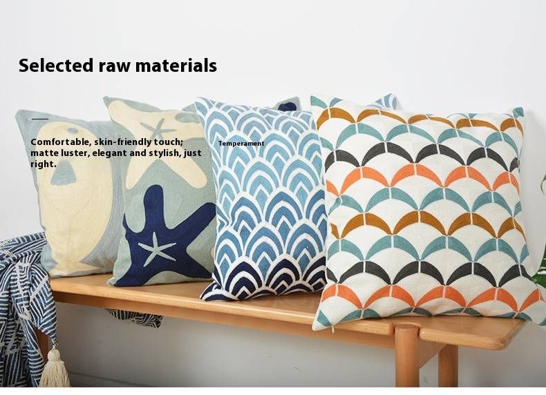 Minimalistischer quadratischer Kissenbezug mit Einsatz – Atmungsaktives Kissen aus Baumwoll-Leinen-Mischgewebe für Sofa/Bett, 45 x 45 cm (mehrere Farben erhältlich)_voghion.com