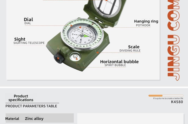 Source Manufacturer American Outdoor Multifunctional Compass High Precision Professional Camping Luminous North Needle_voghion.com
