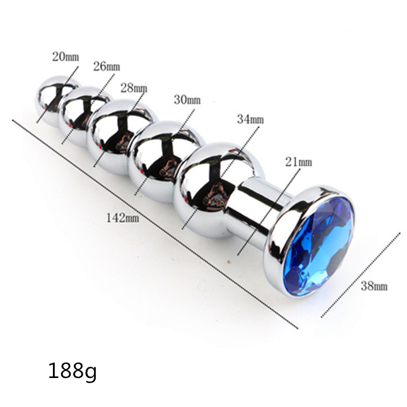 Plug Jewel Anal kleine bis große Perlen rosa blau lila Hintern Prostata-Massagegerät Anus Dilatator Sexspielzeug für Frauen_voghion.com