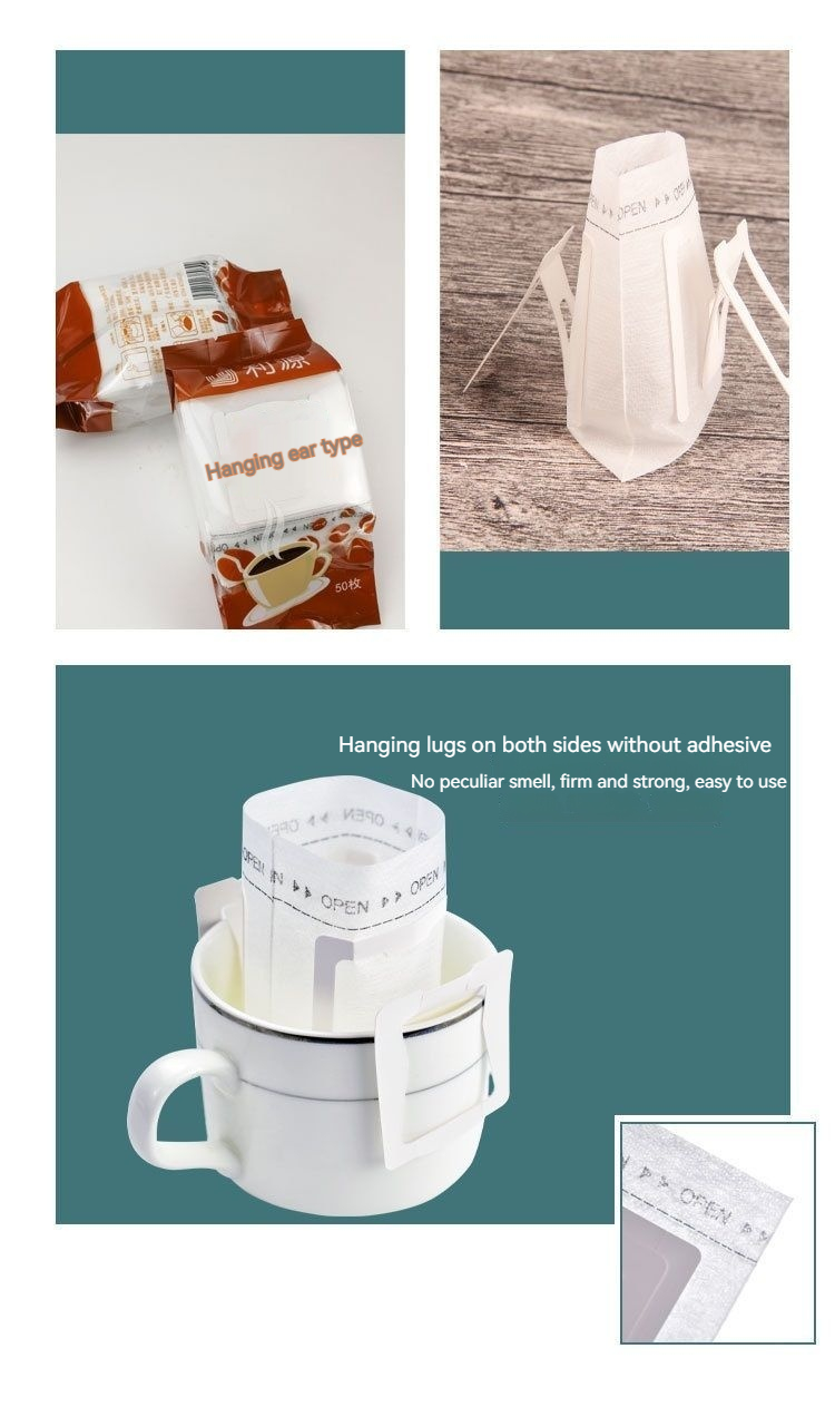 Sacco filtro per caffè monouso, lavabile a mano, pratico, ecologico, da appendere all'orecchio, con n_voghion.com