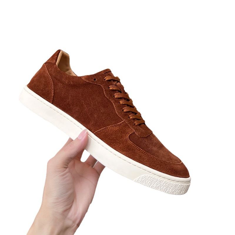 Scarpe casual in pelle traspiranti estive bianche con punta rotonda basse da uomo BC 2023_voghion.com