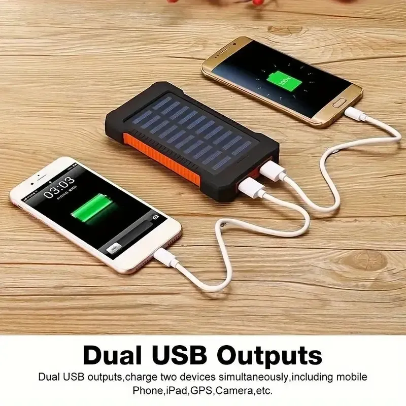 mAh Solar Bank Grote Capaciteit Back-up Batterij Snel Opladen Draagbare Powerbanks 20000 Hulpbatterijen Buiten_voghion.com
