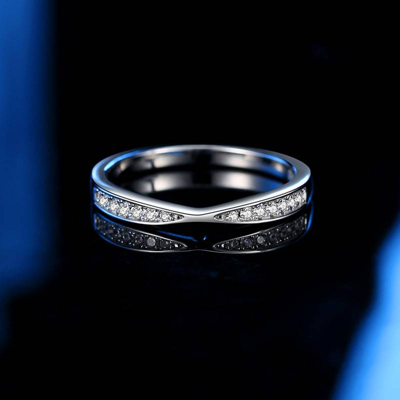 Ezüst Temperamentum Butterfly derékgyűrű Moissanite gyűrű_voghion.com