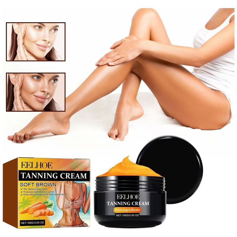 Cremă de bronzare EELHOE Pure Ingredients, solar pentru plajă, protecție solară pentru exterior, protecție solară, bronz rapid pentru față, cremă de accelerare a bronzului_voghion.com
