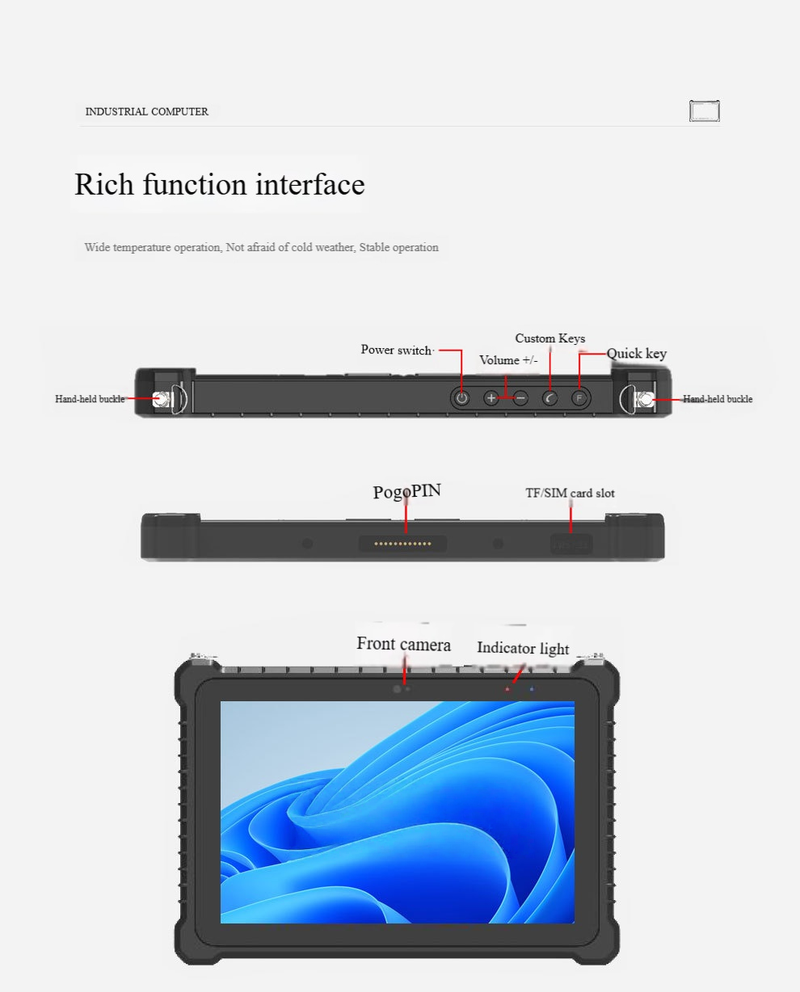 Robustes Industrie-Tablet von Senke – Dreifach geschützt (Wasser/Staub/Tropfen), mobiles Datenerfassungsterminal, Anlagenverwaltung, 10-Zoll-HD-Touchscreen, Android-Betriebssystem_voghion.com