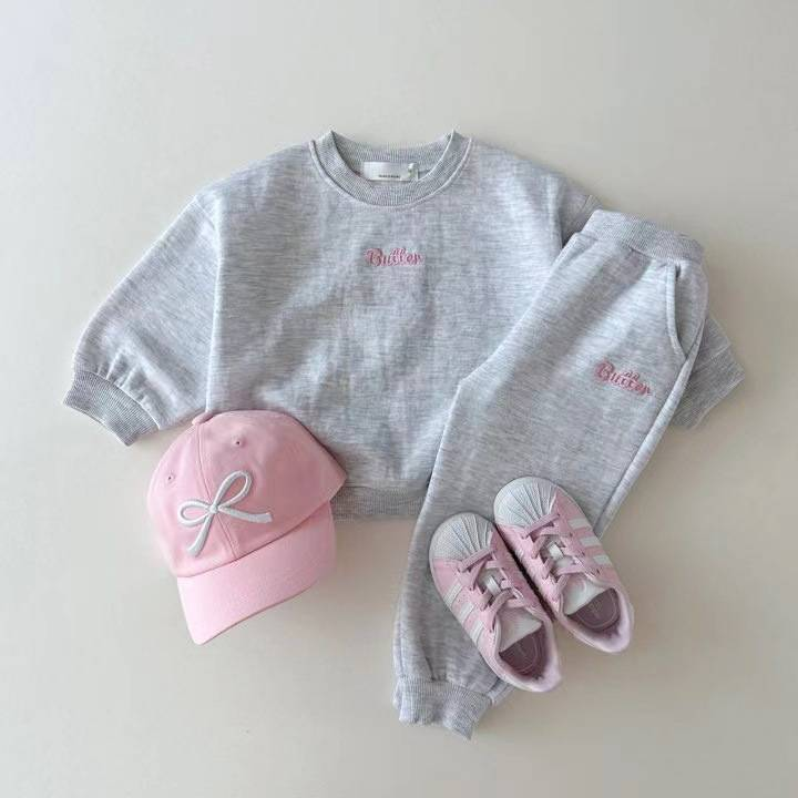 Set con cappuccio per neonato in stile coreano: pullover e pantaloni della tuta in morbido cotone (73-120 cm, blu/rosa/giallo/grigio)_voghion.com