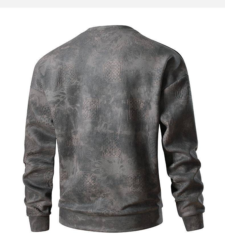 Men's Heavyweight Suede Fleece Hoodie – Camo Print & Relaxed Fit (M-XXXXL)_voghion.com