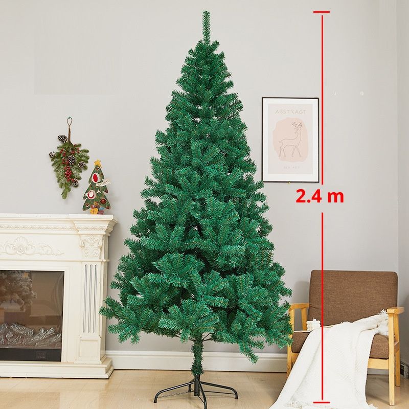 Hochwertiges PVC-Weihnachtsbaum-Set für private und gewerbliche Dekoration – verschiedene Größen (0,6 m–3 m) mit realistischen grünen Zweigen_voghion.com