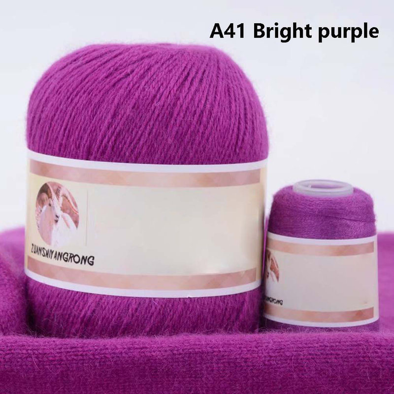 Cashmere Garn Medium Tykt 6+6 Uldgarn Maskinstrikket Baby tørklædegarn Minkgarn Håndstrikket Rød Pink Series_voghion.com