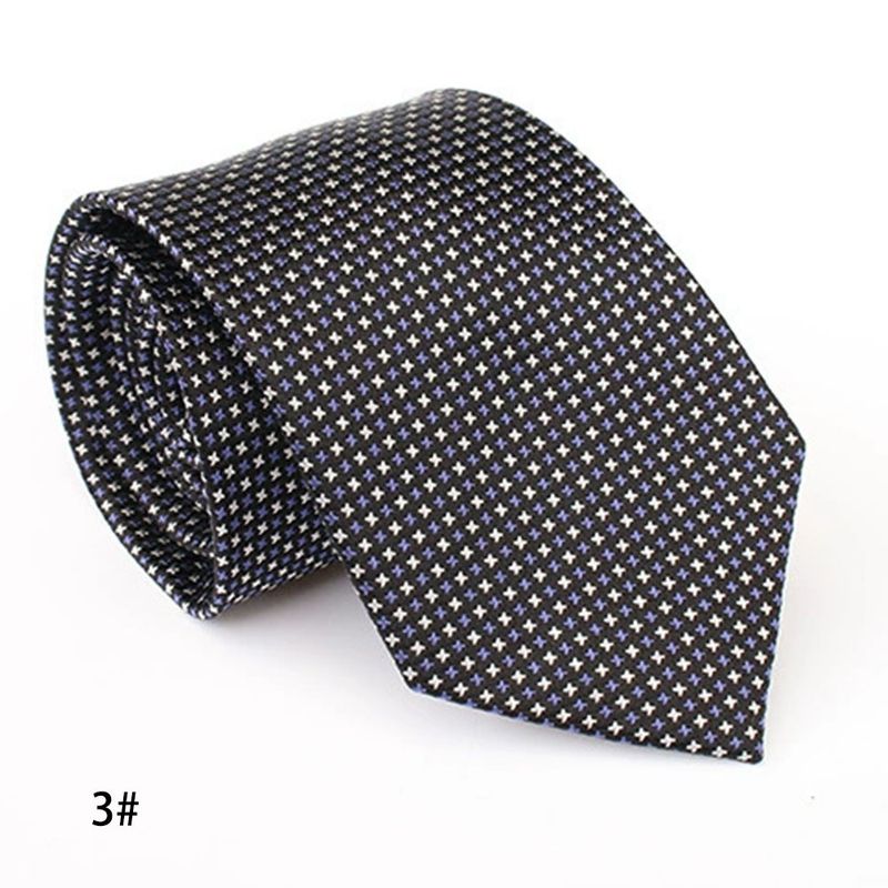 Cravatta da uomo nuova in jacquard fatto a mano con motivo a righe tinta unita 8C Arrow_voghion.com