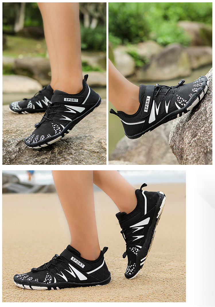 Men's Shoes Swimming Creek Tracing Five Finger Shoes, Spring/Summer Low cut Elastic Mesh Surface, Large Size Beach_voghion.com