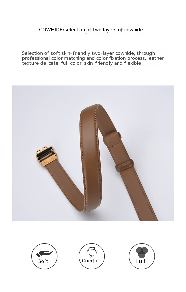 Nuova cintura da donna moda regolabile in pelle bovina piccola copertura in vita cintura da donna in vera pelle decorazione esterna con cintura elegante_voghion.com