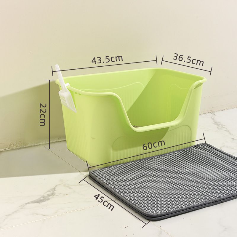 Giant Semi-Enclosed Open Toilet Anti-Splash Kitten Box Cat Litter Pan Extra Large_voghion.com