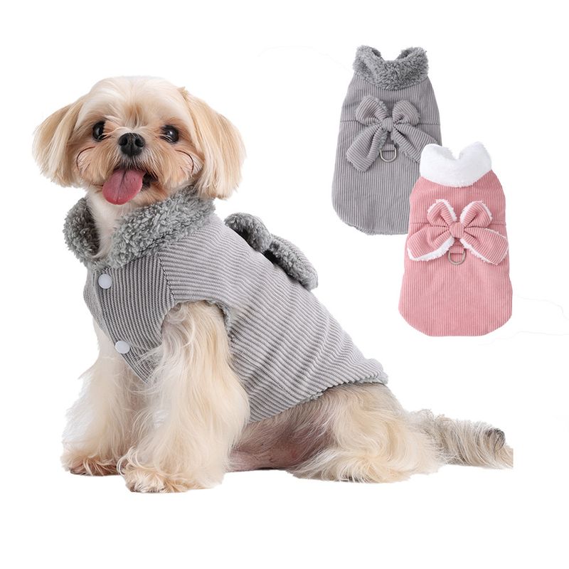 Hundehemd Herbst Winter Leashable Verdickte Katze Warme Pudel Pommerschen Teddy Weste Kleidung_voghion.com