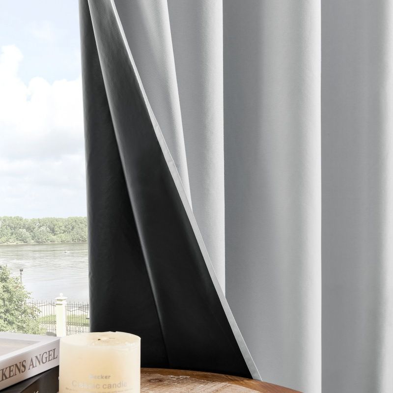 full blackout heat insulation curtains for bedroom with black lining room darkening noise reduction curtains_voghion.com