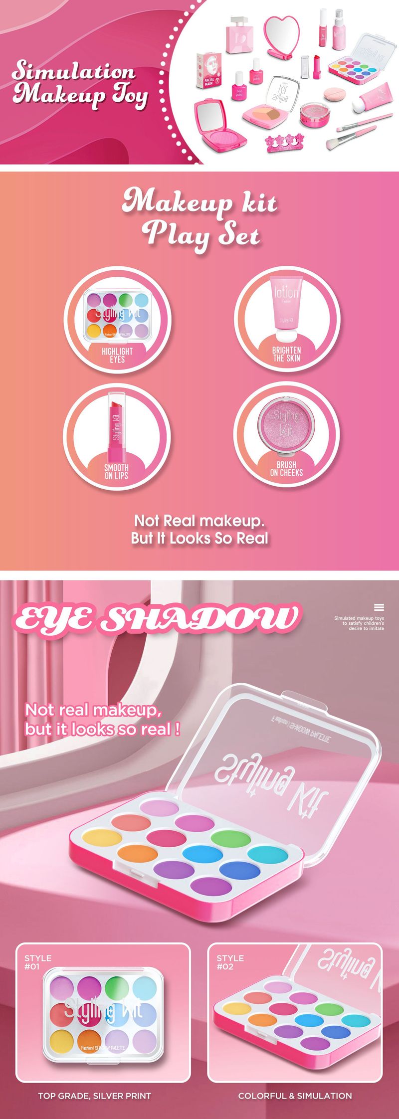 Cross Border Girls Pretend House Cosmetics Set Simulation Nail Art Lipstick Eye Shadow Can Not Be Smeared Makeup Toys Wholesale_voghion.com