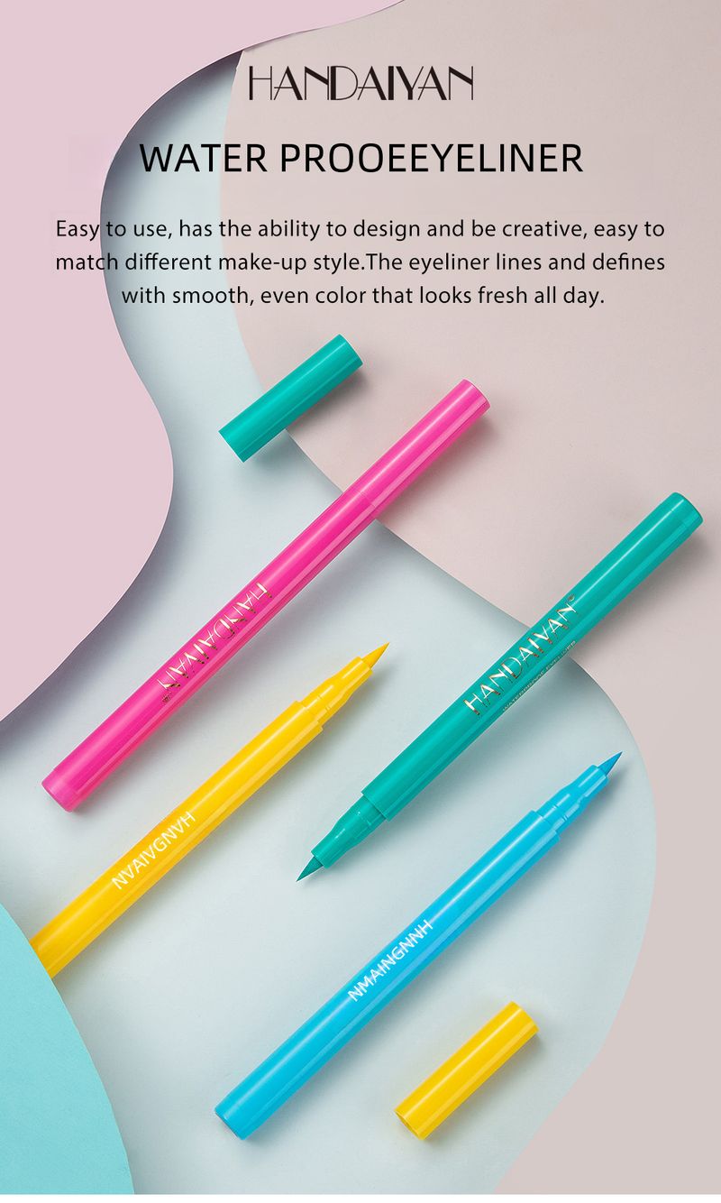 esplosivo handaiyan12 colore opaco asciugatura rapida non facile da sbiadire eyeliner colorato set trucco performance_voghion.com